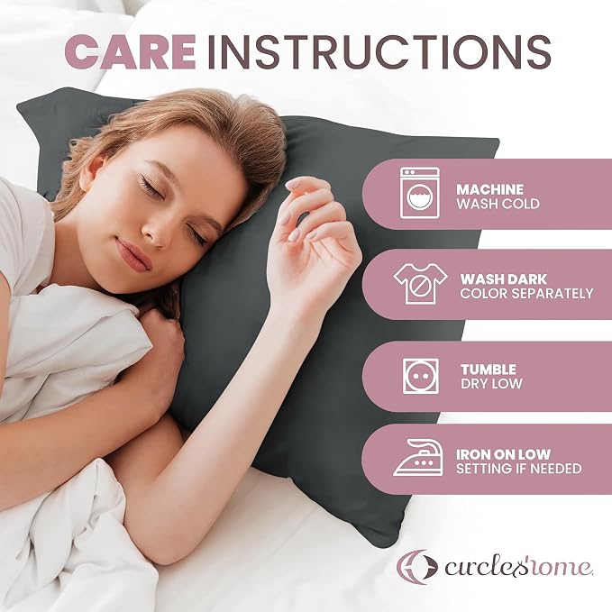 CirclesHome Pillow Protectors 4 Pack Standard Zippered - Image 8