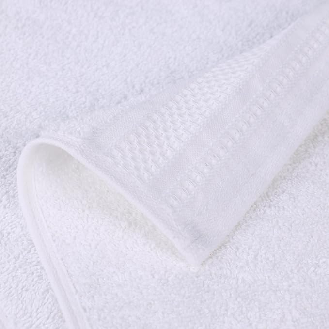 Superior Honeycomb 100% Cotton 500 GSM 12 Piece Bath Towel Set, 6 Washcloths - Image 5