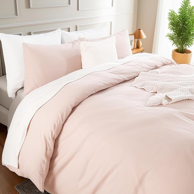 NEXHOME PRO Duvet Cover Set Kids Twin Size, Organic Natural 100% Washed Cotton - Image 5