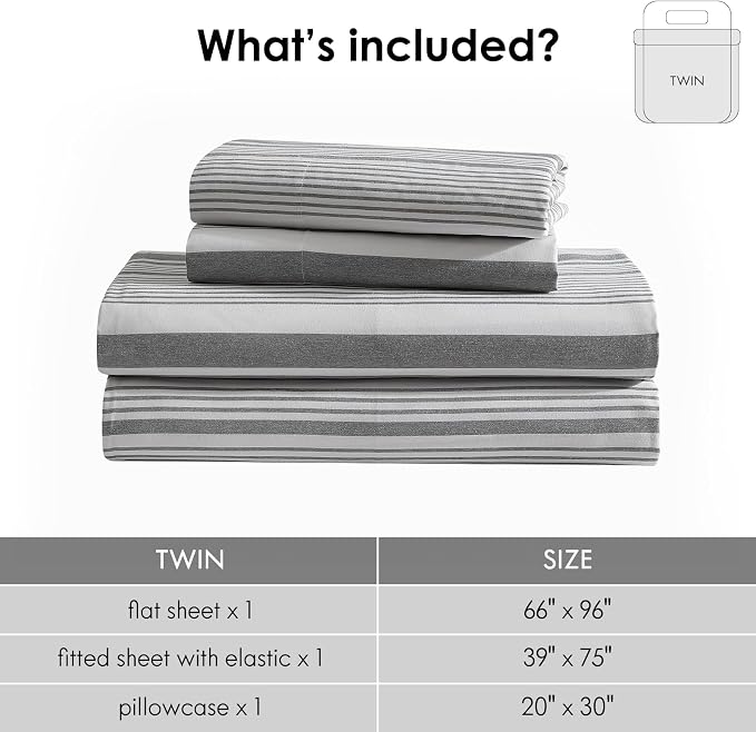 ClevaHome Classic Stripe Sheet Set - Image 5