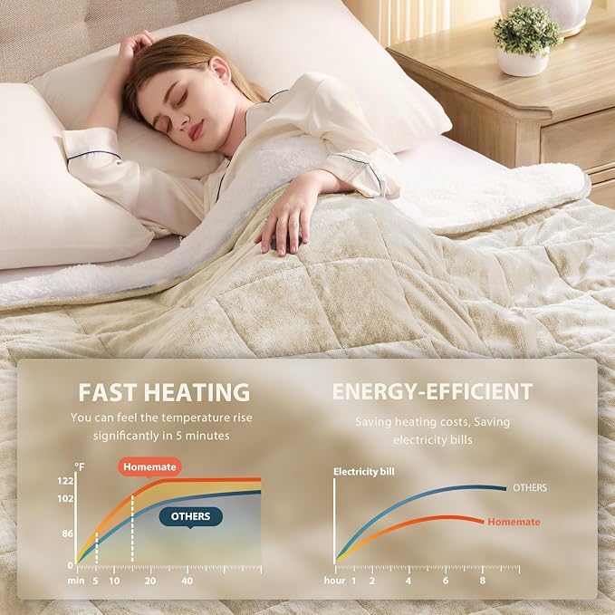 Homemate Heated Weighted Blanket - Image 5