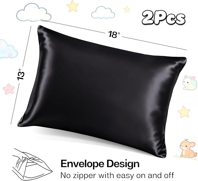 MR&HM Satin Pillowcase for Hair and Skin, Silk Satin Pillowcase 2 Pack - Image 2