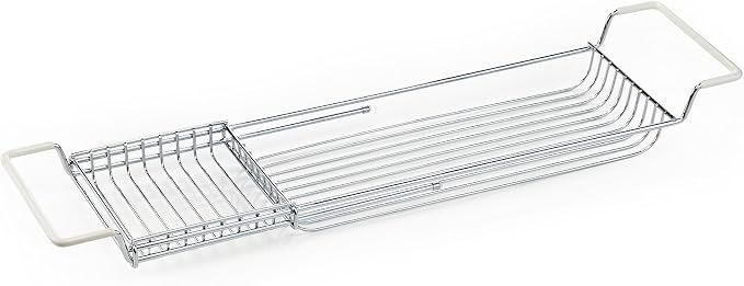 Home Intuition Stainless Steel Expandable Shower Bathtub Tray Over The Clawfoot - Image 5