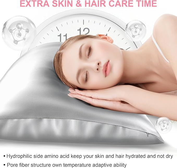 Silk Pillow Cases 2 Pack Queen Size - Image 3
