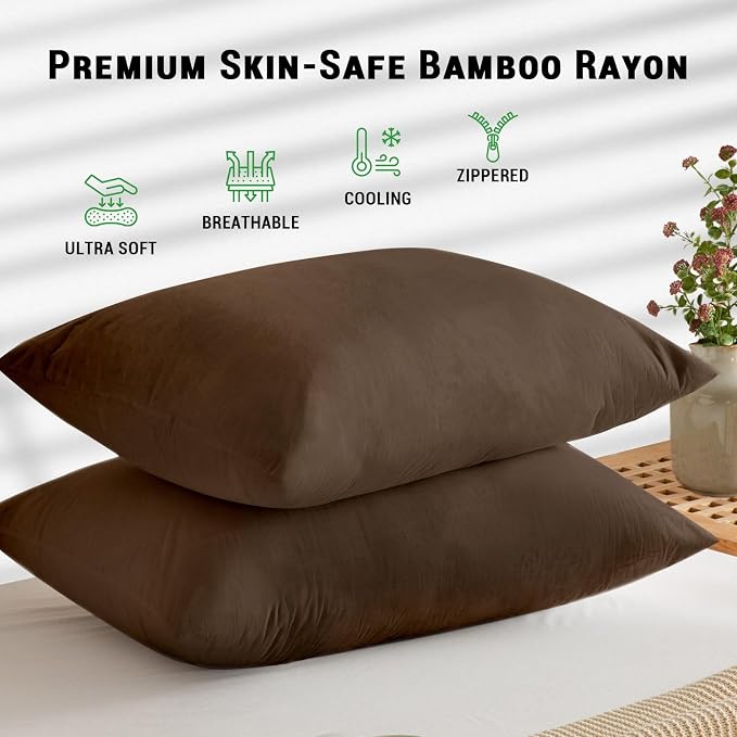 Gogreen Bamboo Rayon Waterproof Pillow Protector, Breathable Pillow Cover - Image 2