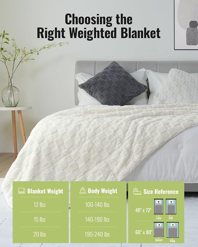 Uttermara Weighted Blankets for Adults Queen Size, 15lbs 60x80 inches Blanket - Image 7