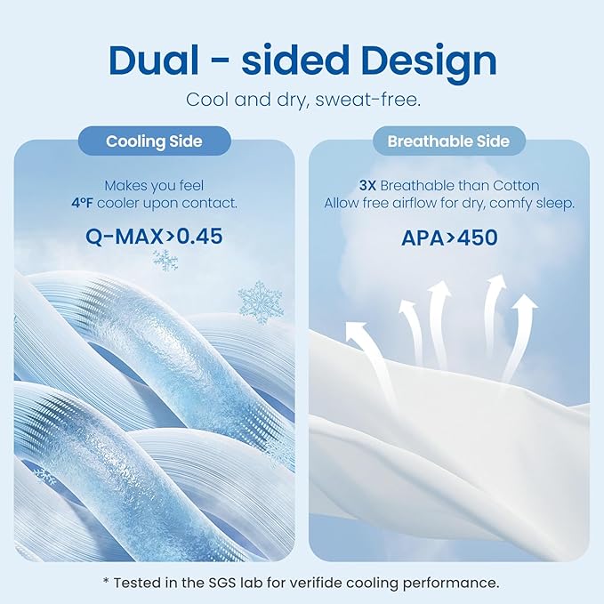 Cozy Bliss Cooling Comforter King Size, Reversible Lightweight Cooling Blankets - Image 3