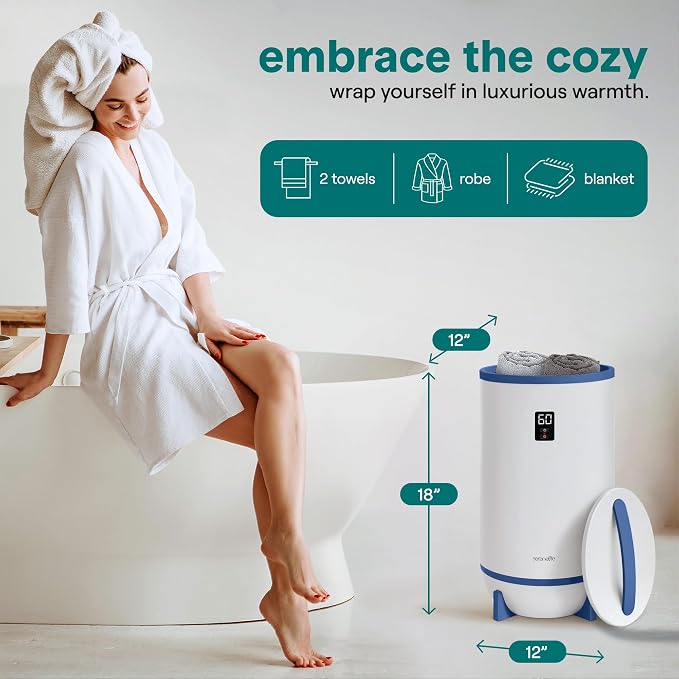 SereneLife Towel Warmer Bucket Style - Image 2