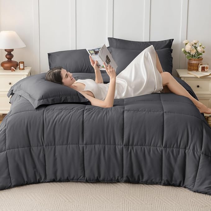 JOLLYVOGUE Full Comforter Set, Ultra-Soft Bed in a Bag Full Size 7 Pieces - Image 6