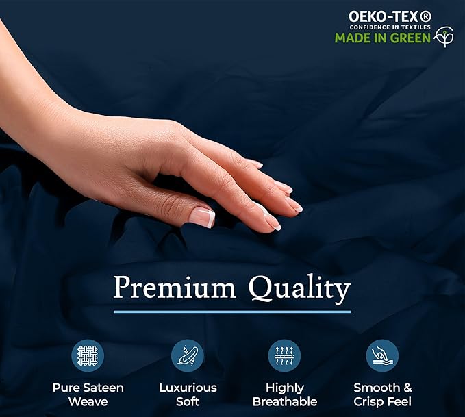 Royale Linens 400 Thread Count 100% American Grown Cotton Fitted Sheet Queen - Image 8