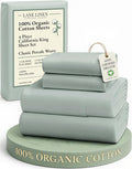LANE LINEN 100% Organic Cotton California King Sheets Set, Soft & Comf Low Pill by LaneLinen