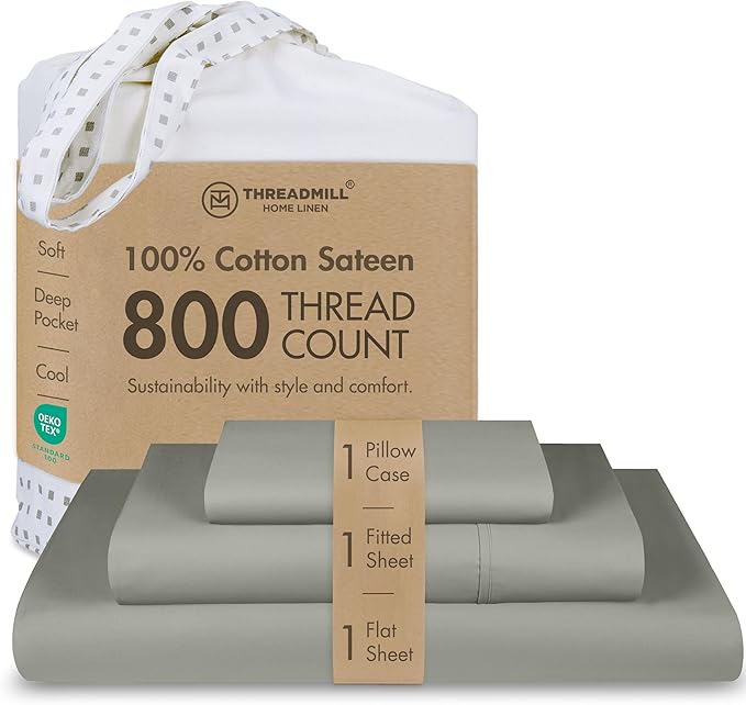 Threadmill Luxury 800 Thread Count 100% Cotton Sheets by ThreadmillHomeLinen