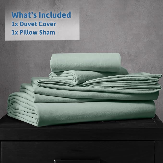 Nestl Sage Green Duvet Cover Queen Size - Image 9