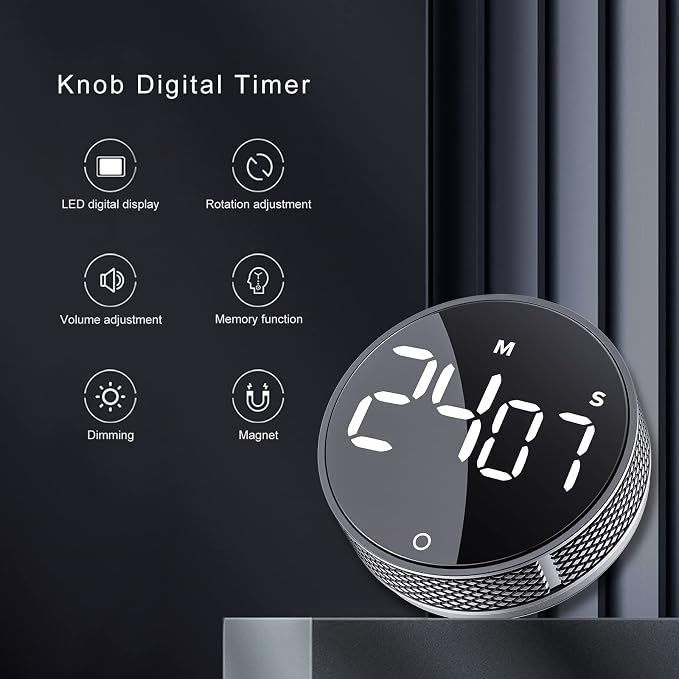 AVINIA Digital Kitchen Timers, Visual timers Large LED Display Magnetic - Image 2