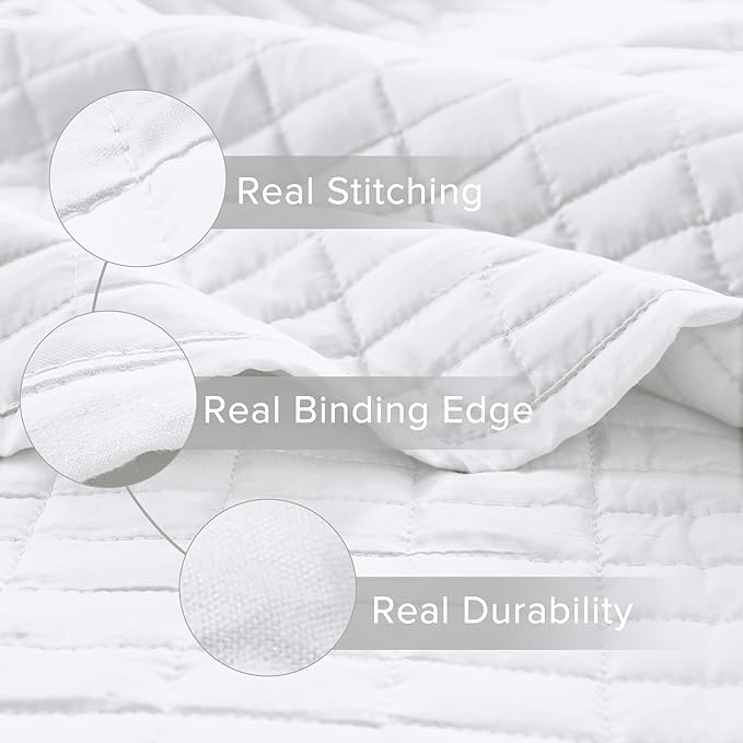 Comfort Spaces Kienna Quilt Set- Double Sided Stitching Design Summer Blanket - Image 4