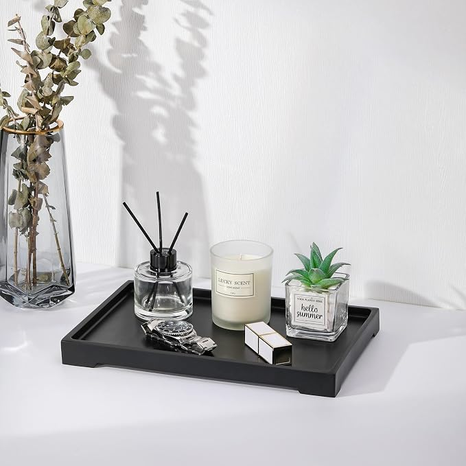Luxspire Vanity Tray, Bathroom Tray Toilet Tank Storage Tray, Resin Kitchen - Image 4