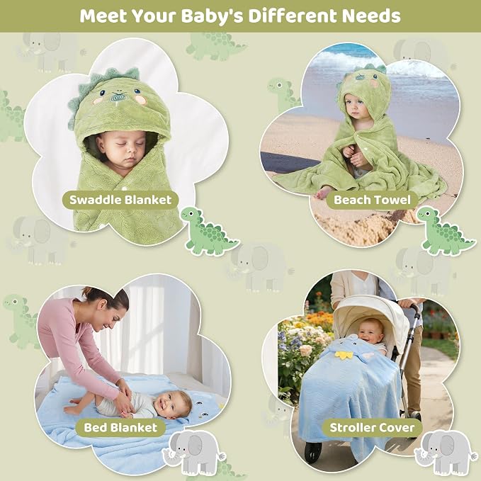 6 PCS Toddler Bath Towel Set for Boy Girl 0-5 Year, Ultra Soft Gifts for Infant - Image 8