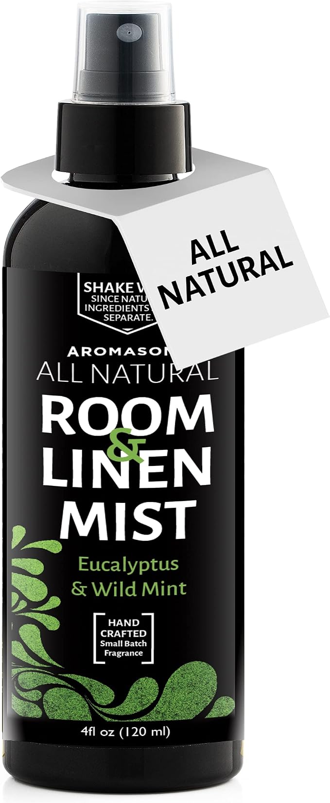 Aromasong Eucalyptus & Wild Mint Linen and Room Spray, Natural Aromatic Mist by Aromasong