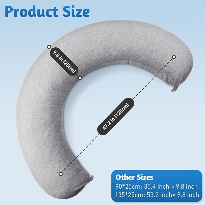 SweetSlubr Pregnancy Pillows for Sleeping, C-Shaped Maternity Pillow for - Image 2