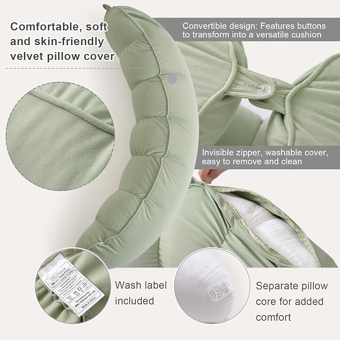 Peallow – Long Round Body Pillow - Image 4