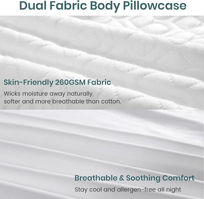 Rainmr Shredded Memory Foam Full Body Pillow – Side Sleeper – Huggable Long - Image 7