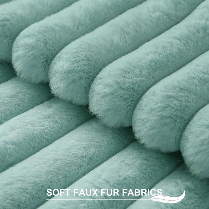 Pallene Faux Fur Plush Throw Pillow Covers 22x22 Set of 2, Luxury Soft Fluffy - Image 2