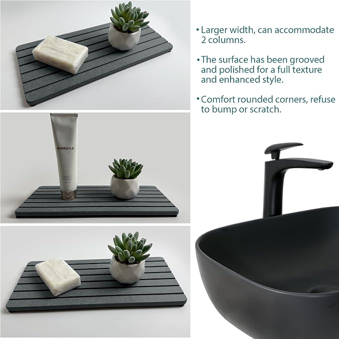 NiuYichee 2 PCS Water Absorbent diatomite Coasters, Stone Drying mat - Image 7