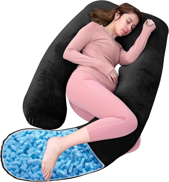 Shredded Memory Foam Body Pillow, Pregnancy Pillows by ASAWESLING
