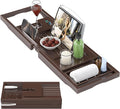 Foldable Bathtub Caddy Tray for Tub, Bamboo Expandable Bath Table Trays by Unknown
