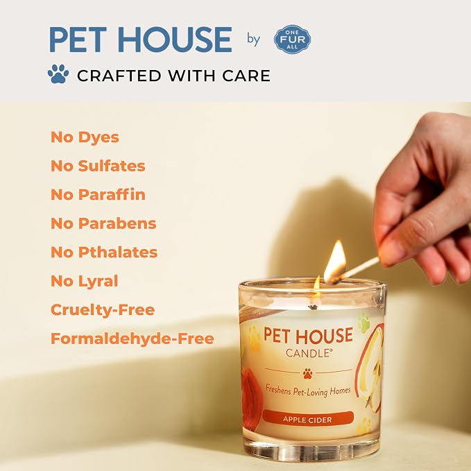 One Fur All Pet House Fall Candles, Long Lasting, Clean Burning, Soy Wax - Image 7