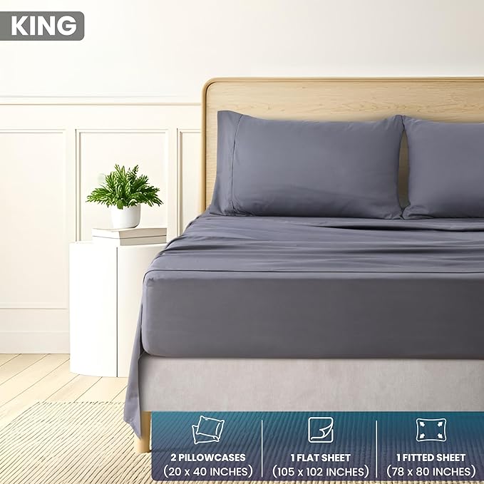 Utopia Bedding King Size 4 Piece Sheet Set - Image 2