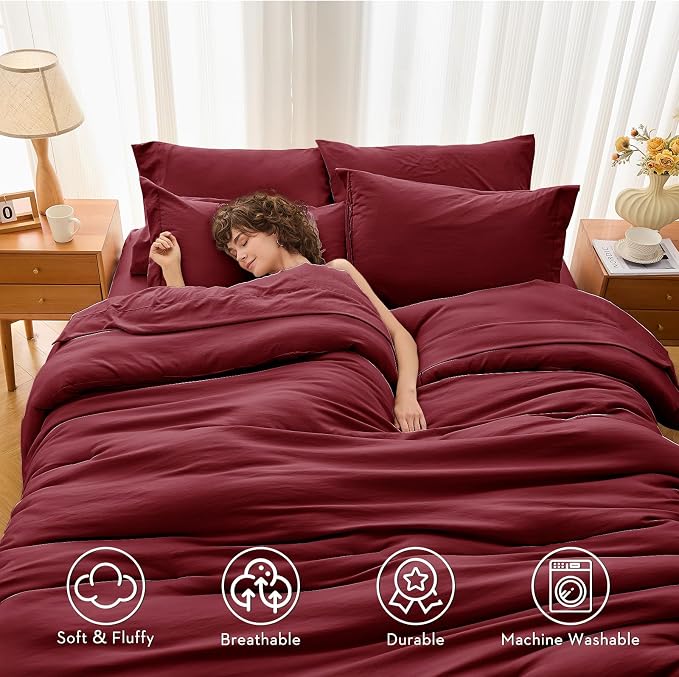 MUXHOMO 5 Pieces Twin XL Comforter Set, Soft Bed in a Bag Twin XL Size - Image 3