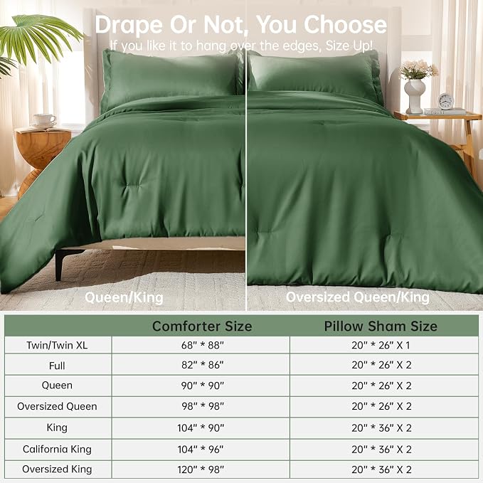 MUXHOMO King Size Comforter Set, All Season Ultra Soft Down Alternative Bedding - Image 8