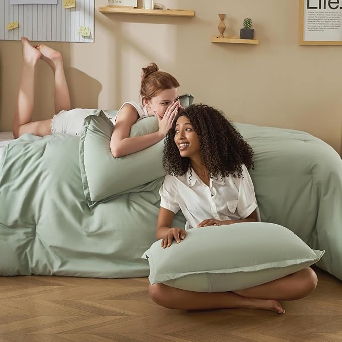 Litanika Twin XL Comforter Set Sage Green, 2 Pieces Extra Long Dorm Bedding Sets - Image 2