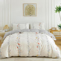 OAITE Duvet Cover Set King Size Floral Pattern Ultra Soft 100% Cotton Duvet by OAITE