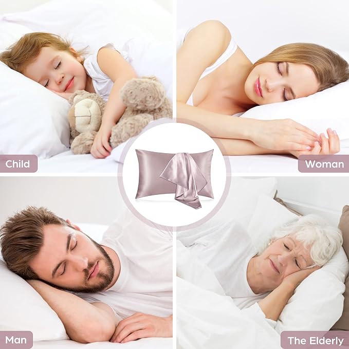 Silk Pillowcase for Hair and Skin, 2 Pack 100% Mulberry Silk Pillowcase 25 Momme - Image 6