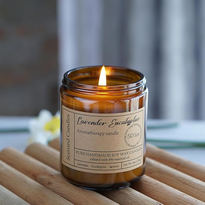 Lavender Eucalyptus Candles for Home Scented - Image 3