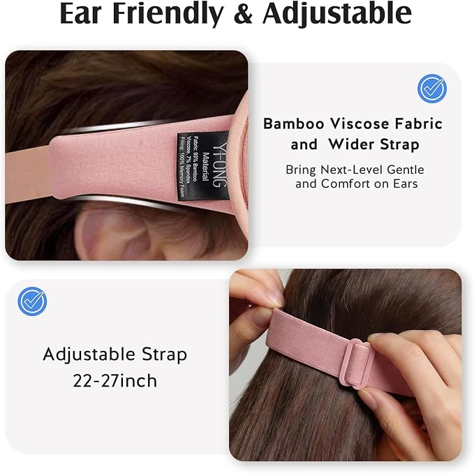 YFONG Sleep Mask for Lash Extensions, Bamboo Viscose & 100% Blackout Eye Mask - Image 7