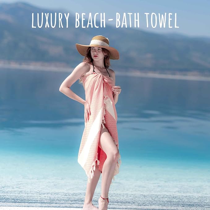 Turkish Beach Towel Oversized Clearance XL 40x71- Sand Free - Image 2