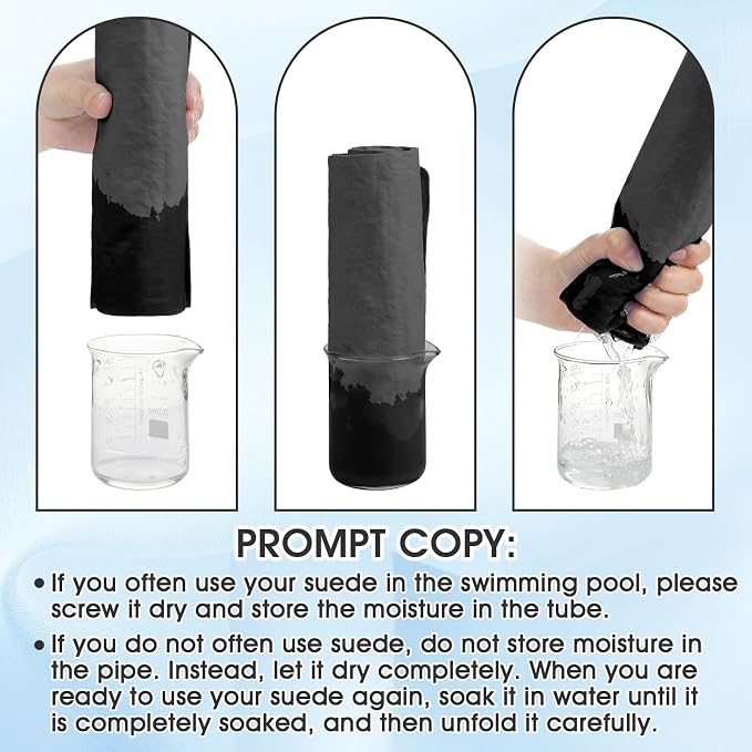 SmoothNovelty 2 Pack Swim Chamois Towel Water Absorbent Quick Dry Towel Shammy - Image 5