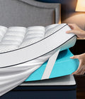 Dual Layer 4 Inch Memory Foam Mattress Topper Twin XL, College Dorm Room by Panyu