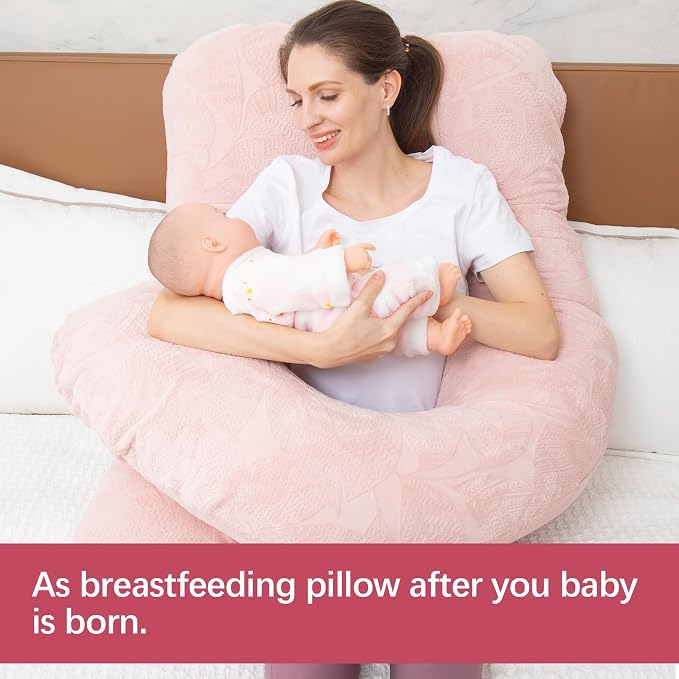 MOON PINE Pregnancy Pillow, U Shaped Full Body Pillow - Image 6
