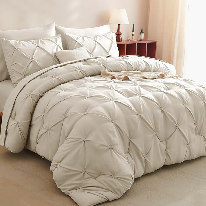 CozyLux California King Comforter Set Oatmeal by CozyLux