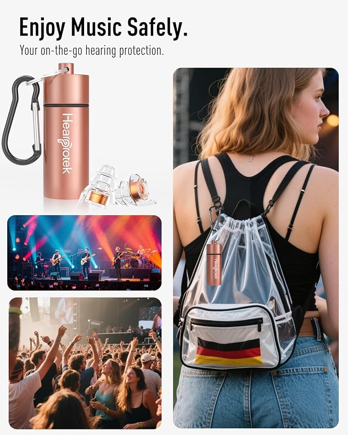 Hearprotek Concert Ear Plugs, 2Pairs Reusable high Fidelity Musician Ear Plugs - Image 7
