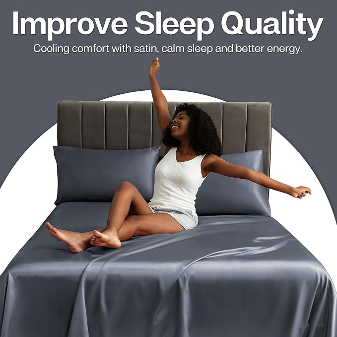 MR&HM Satin Pillowcase for Hair and Skin, Silk Satin Pillowcase 2 Pack - Image 5