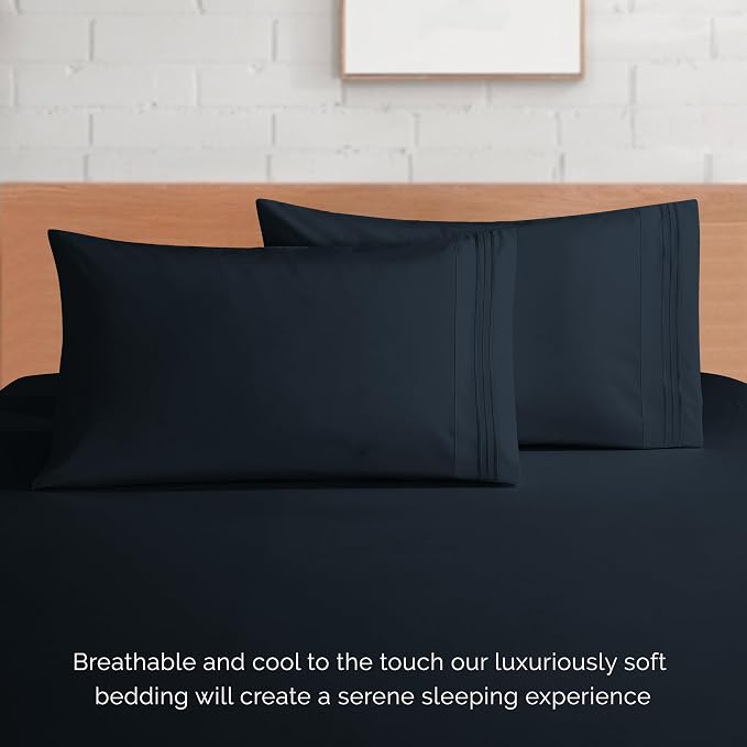 Elegant Comfort Luxurious 1500 Premium Hotel Quality Microfiber 4-Piece Sheet - Image 7