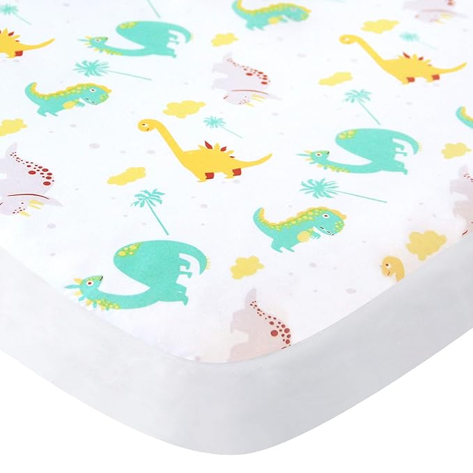 Pack and Play Sheets, 2 Pack Mini Crib Sheets, Stretchy Playard Fitted Sheet - Image 4