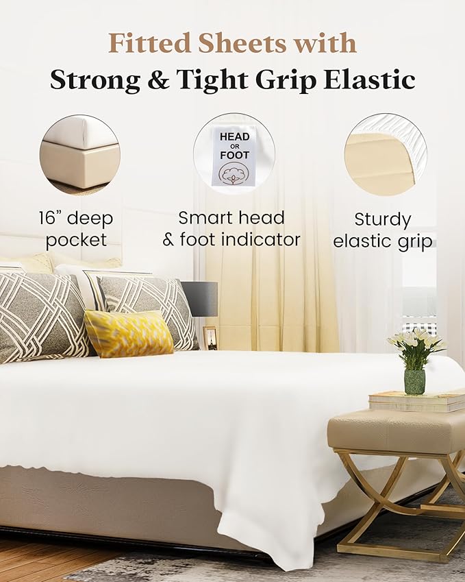 Good Sleep Egyptian Cotton Fitted King Sheet - Image 3