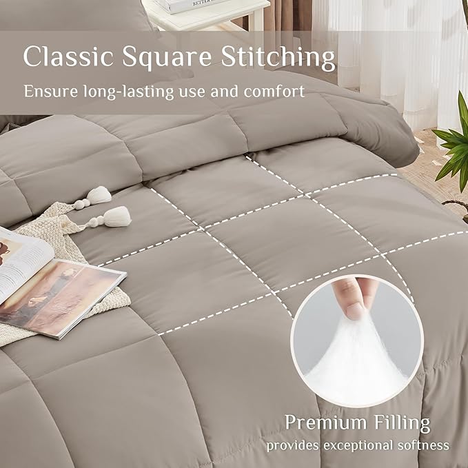 JOLLYVOGUE Full Comforter Set, Ultra-Soft Bed in a Bag Full Size 7 Pieces - Image 3