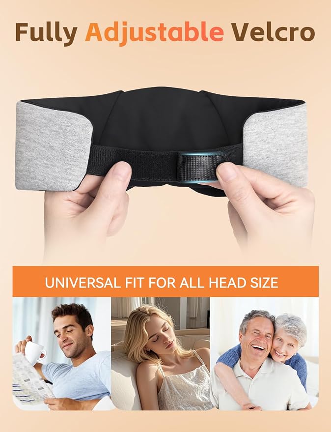 Sleep Mask with Headphones Bluetooth 6.0, 20H Playtime Sleeping Headphones with - Image 6